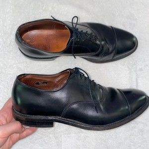 Allen Edmonds mens Park Avenue cap toe oxford shoe in black size 8.5D